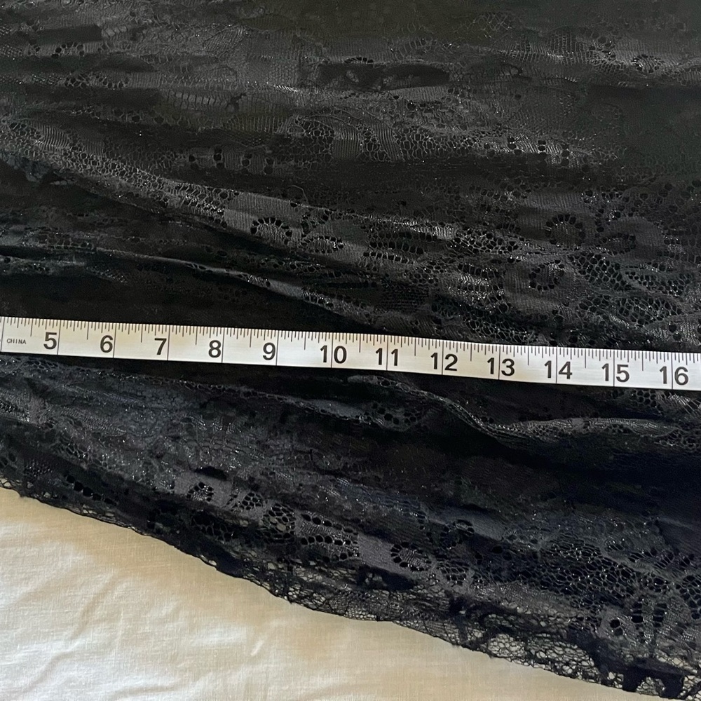 VTG Milly of New York Black Lined Pleated Lace Short Flare Skirt Womens Sz 4 - Picture 11 of 12